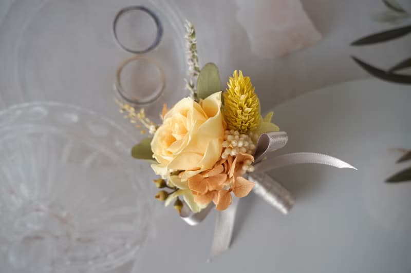 【竒植花物】主婚人胸花/婚禮胸花/新郎胸花/伴郎胸花/招待胸花