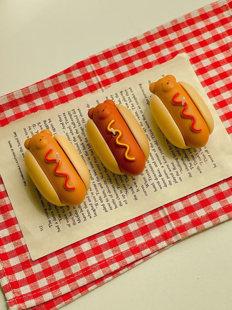 熱狗熊香氛蠟燭hotdog candle
