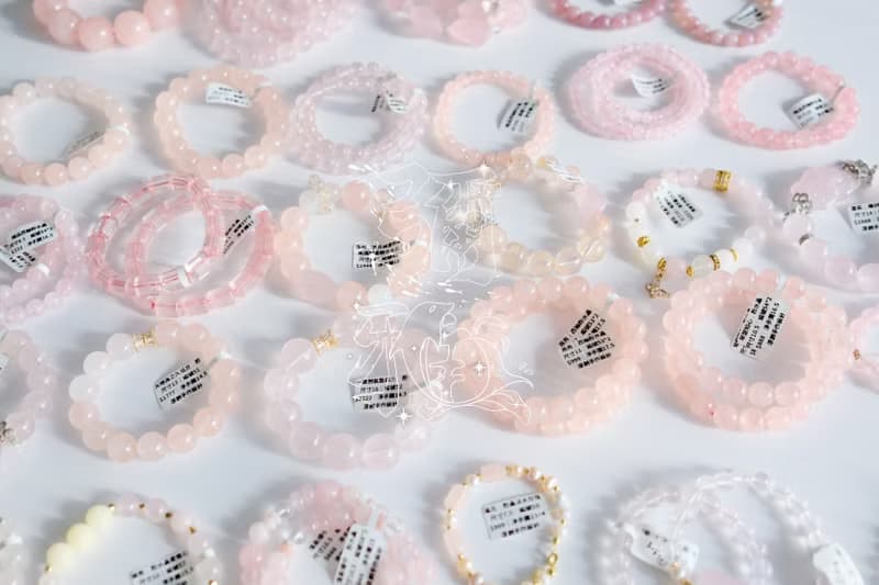 彌雅手作丨莫桑比克六芒星光粉水晶手串原創設計丨17mm