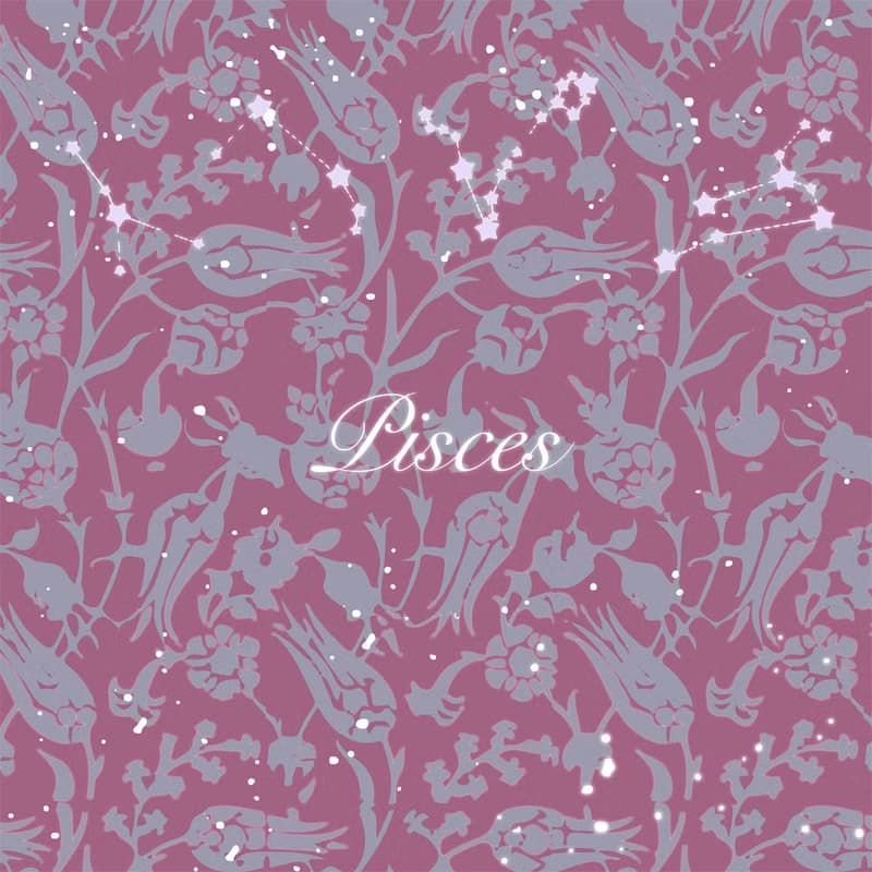 ZODIAC: 雙魚 X 鬱金香 / 閃躍鬱金香花束925銀鍍玫瑰金項鍊