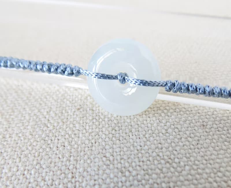 本命年【歲歲平安】平安扣翡翠絲光編織手鍊*SW48*招財開運