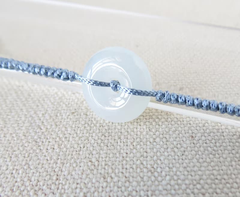 本命年【歲歲平安】平安扣翡翠絲光編織手鍊*SW48*招財開運