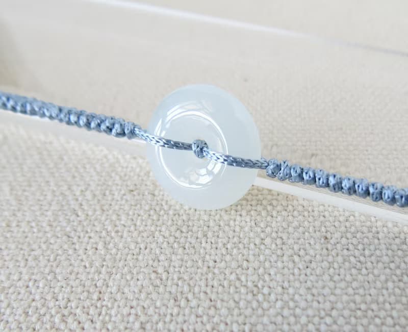 本命年【歲歲平安】平安扣翡翠絲光編織手鍊*SW48*招財開運