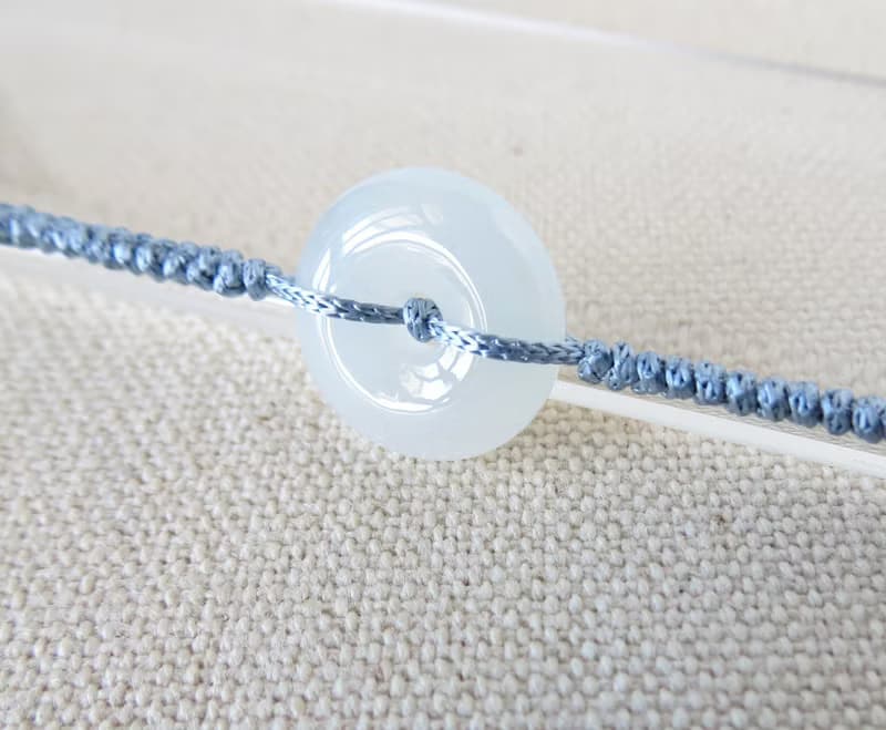 本命年【歲歲平安】平安扣翡翠絲光編織手鍊*SW48*招財開運