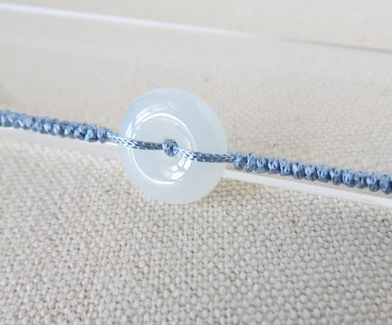 本命年【歲歲平安】平安扣翡翠絲光編織手鍊*SW48*招財開運