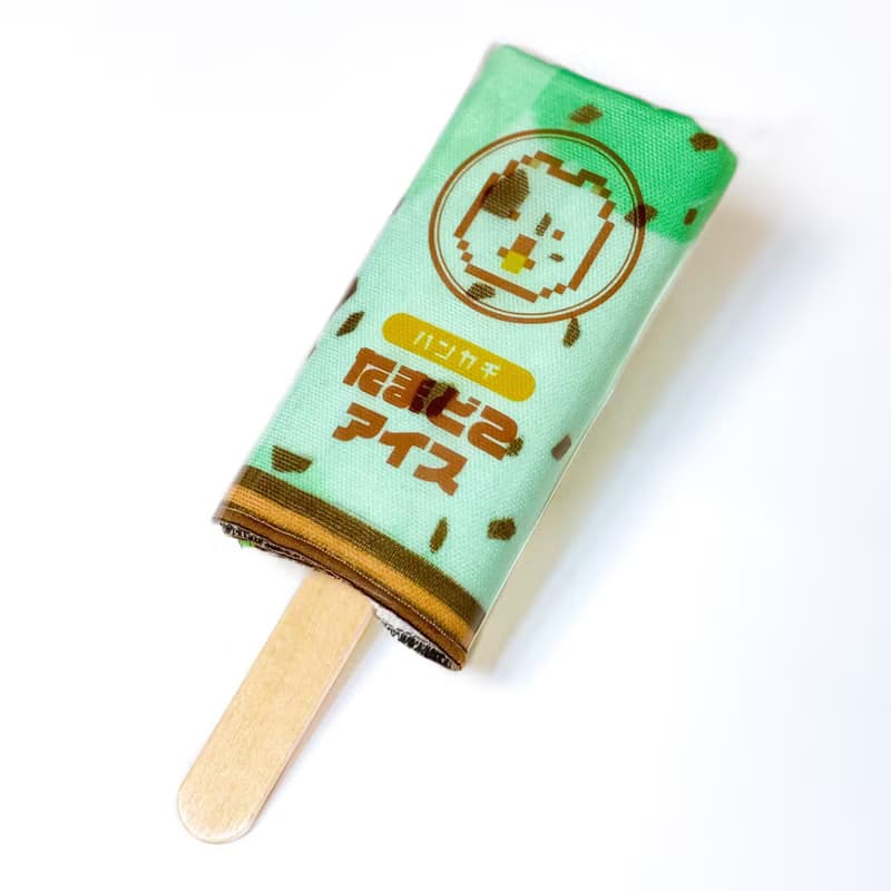 アイスみたいなガーゼハンカチ　チョコミント