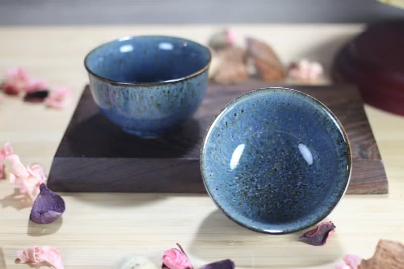 【送禮好物】100ml 天目對杯 寬口茶杯 酒杯 鶯歌葉敏祥作