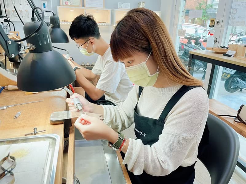 【體驗】文化幣/台中金工/金工手作體驗/情侶對戒/純銀/戒指/手環/指紋