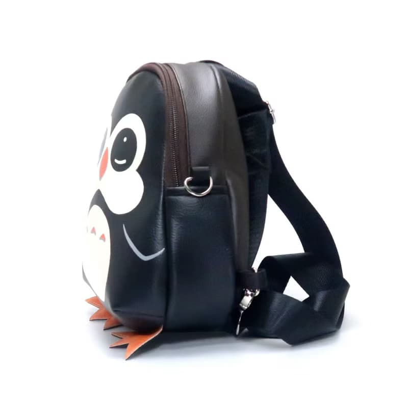 Penguin Mini backpack, Crossbody bag,hand painted bag,handmade backpack.