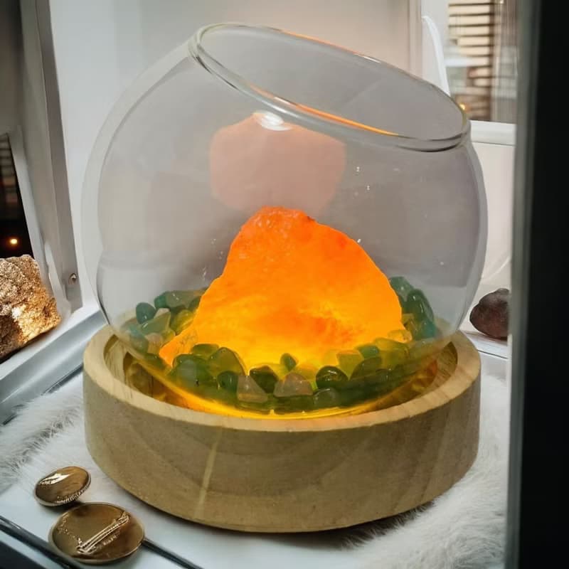 迷你鹽燈 療癒小物 辦公室 夜燈 贈品 小財位 小鹽燈 水晶 送禮