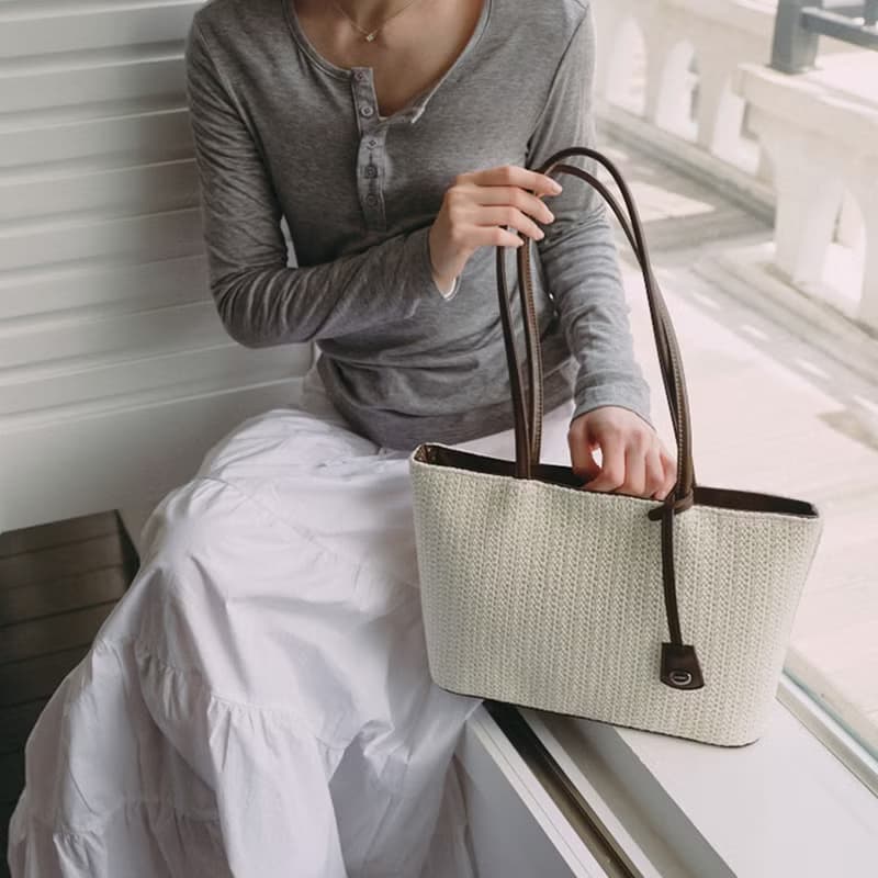 Donkie 韓國製 Vevina 包包款式 D1143 Rattan White