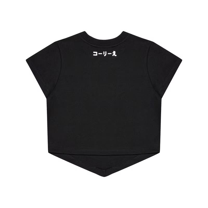 Symbol Scarf Cropped Short-Sleeved T-Shirt Black
