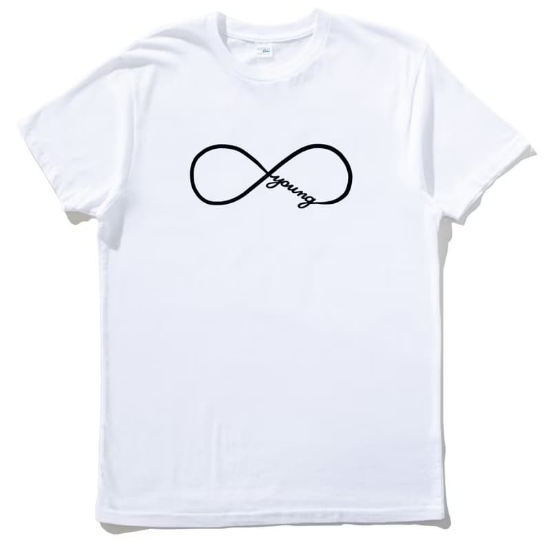 Forever Young infinity #2 短袖T恤 白色 永遠年輕 文青禮物設計