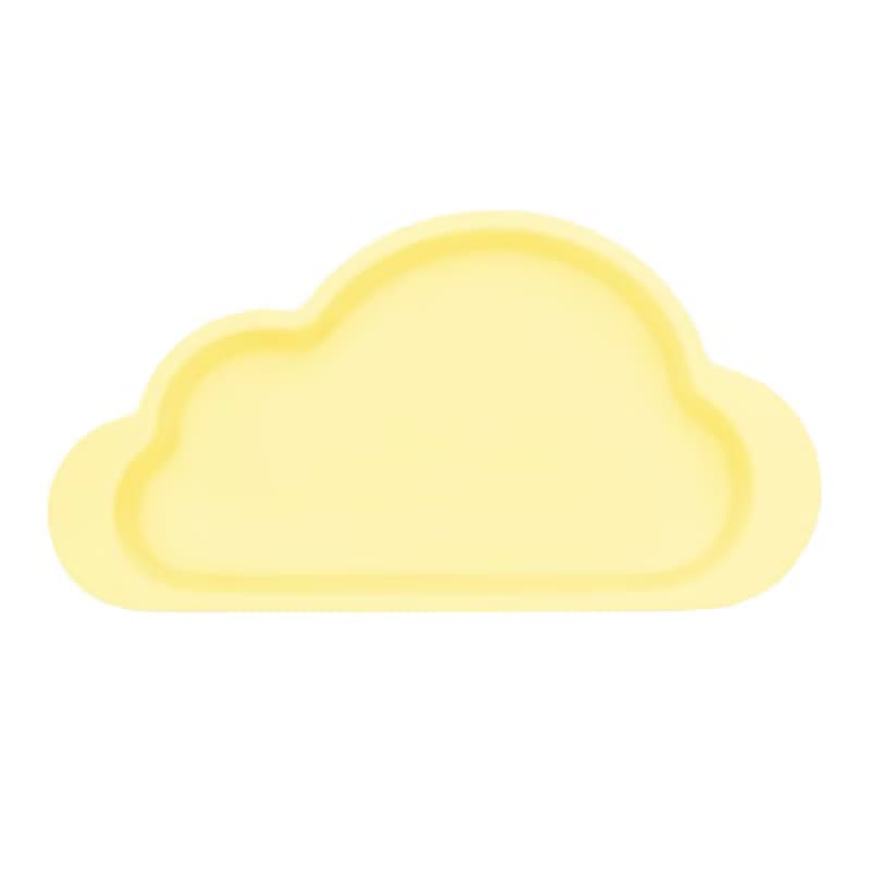 韓國【Mother's Corn】雲朵單格矽膠餐盤(鵝蛋黃)
