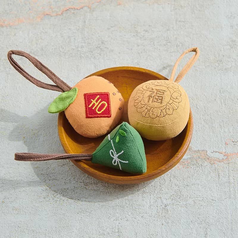 樣樣好物 立體刺繡 粽子吊飾