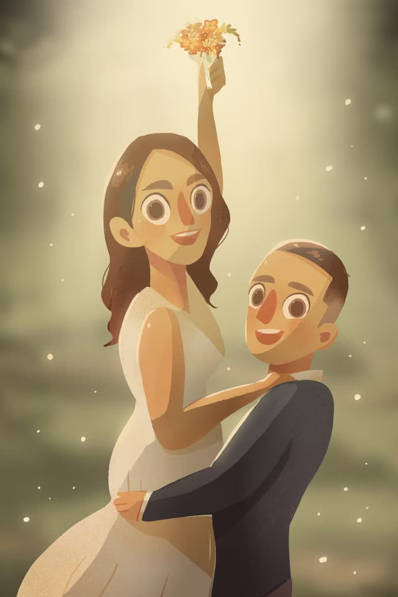 【數位】畫你們的婚紗照 喜帖 婚紗 禮物 人像 似顏繪  聖誕 交換 禮物
