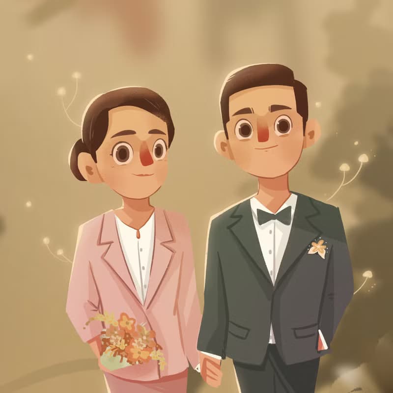 【數位】畫你們的婚紗照 喜帖 婚紗 禮物 人像 似顏繪  聖誕 交換 禮物