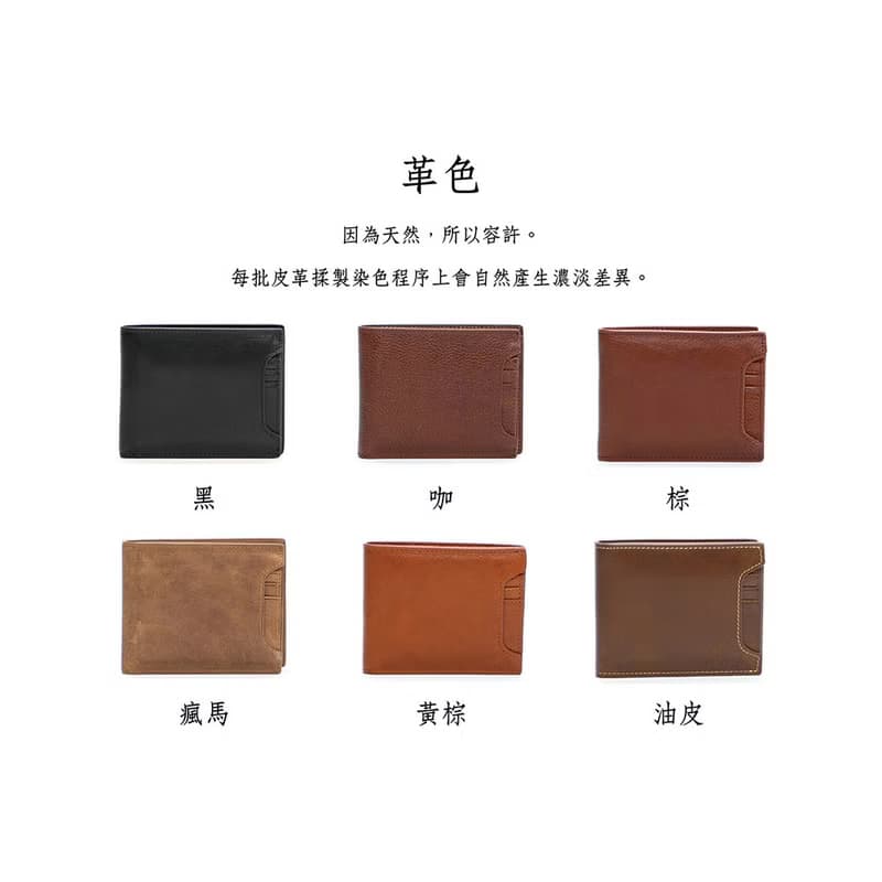 【禮盒】真皮簡約率性短夾 X0020 黑