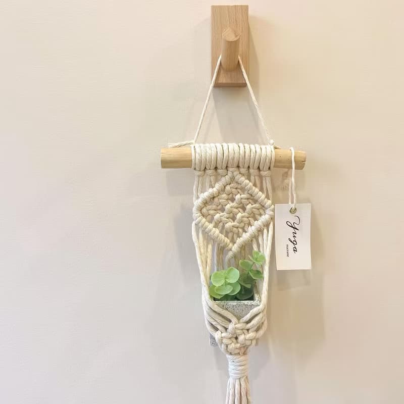 Macrame植物小掛藍