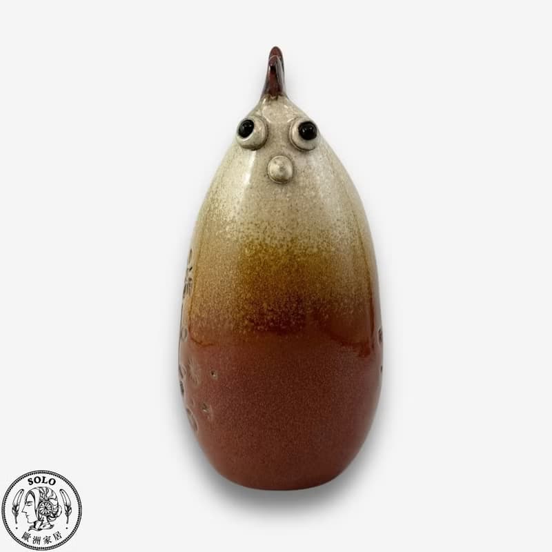 SOLO歐洲家居-手工台灣陶 公雞花器 19cm 花盆 擺件 居家裝飾