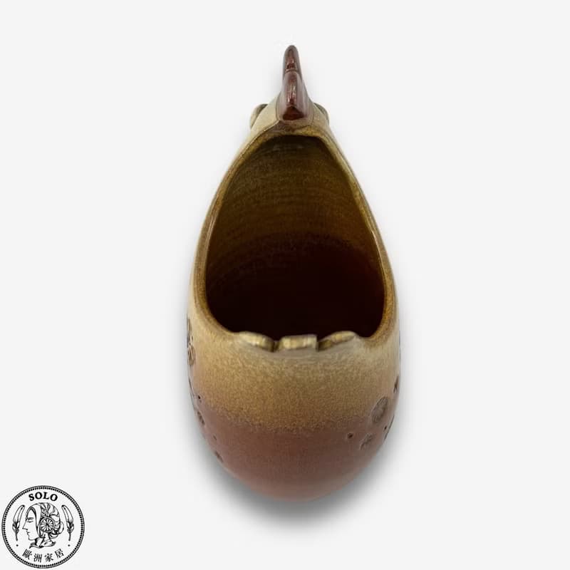 SOLO歐洲家居-手工台灣陶 公雞花器 19cm 花盆 擺件 居家裝飾