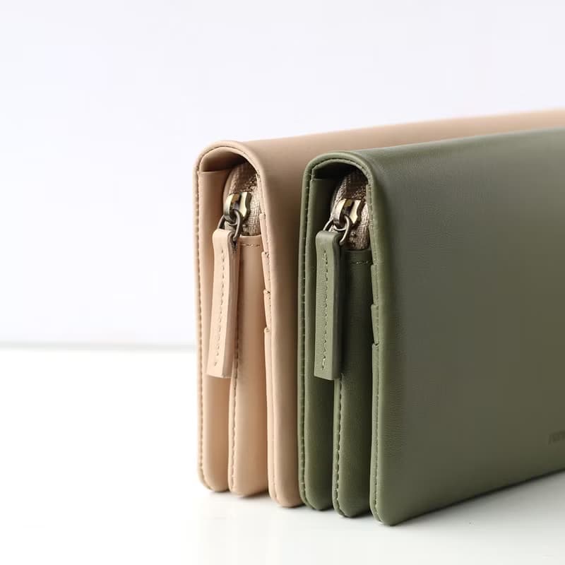 pinsel long wallet : toasted almond