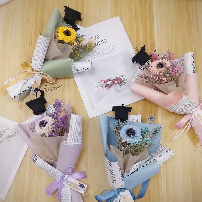 約定向日葵畢業花束小款 /畢業花束/永生花/乾燥花束/太陽花