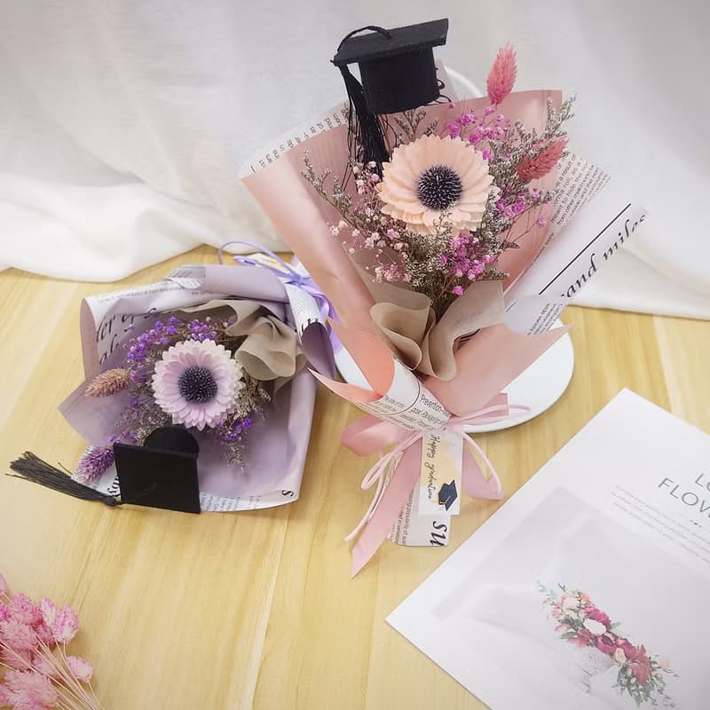 約定向日葵畢業花束小款 /畢業花束/永生花/乾燥花束/太陽花