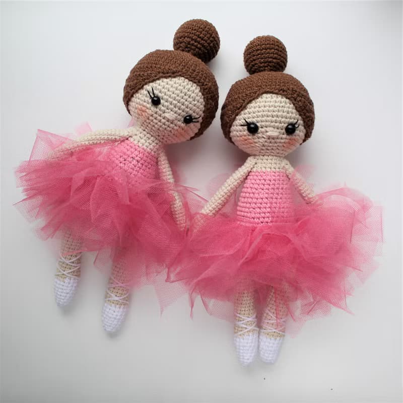 Ballerina Doll Crocheted baby dancer toy, knit ballerina, ballerina plushie doll