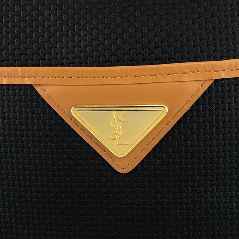 【 日本直送　名牌中古包 】Yves Saint Laurent ショルダーバッグ ブラック キャメル YSL PVC パイピング vintage yia45g