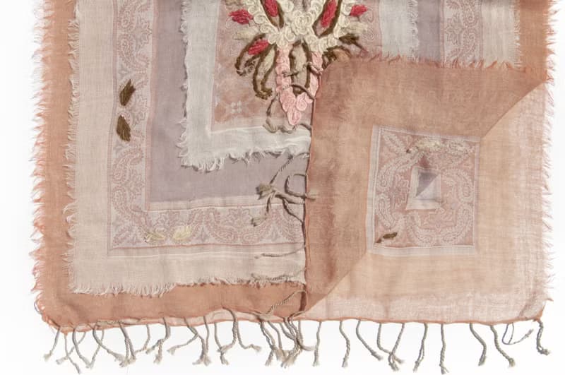 喀什米爾Cashmere/水煮羊毛披肩/針織圍巾/刺繡圍巾/羊絨披巾-花