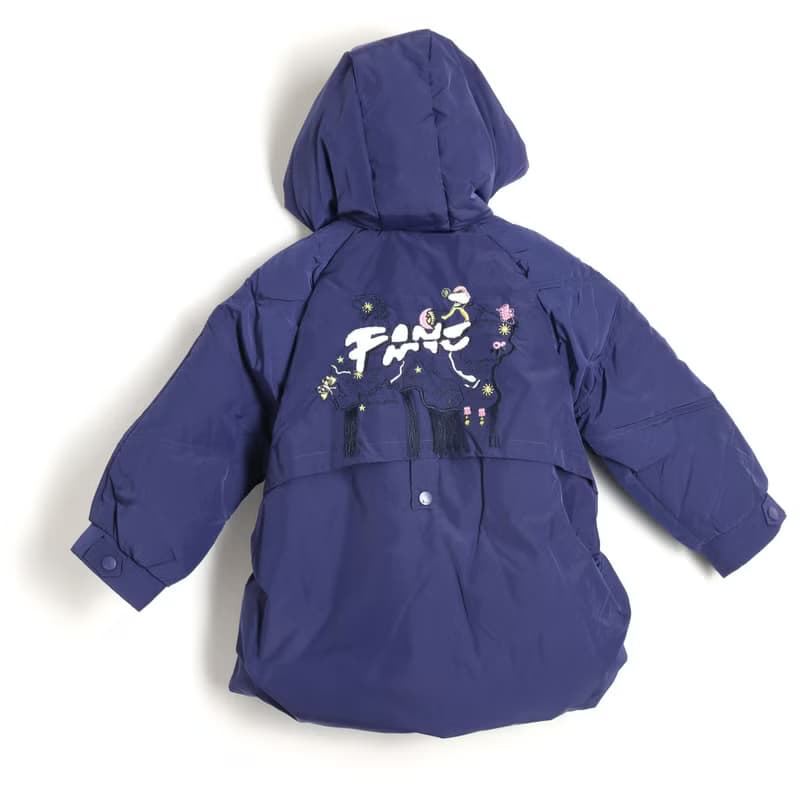 BIR 刺繡流蘇工藝 連帽羽絨外套