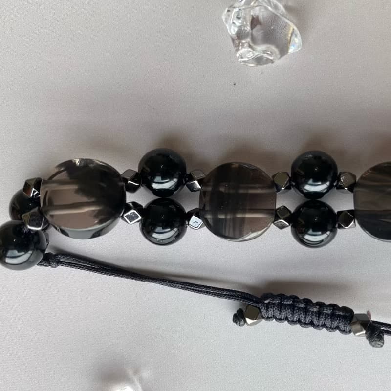 冰曜石 黑曜石 || 避邪擋煞 防小人 排除負能量與壓力 水晶手鍊