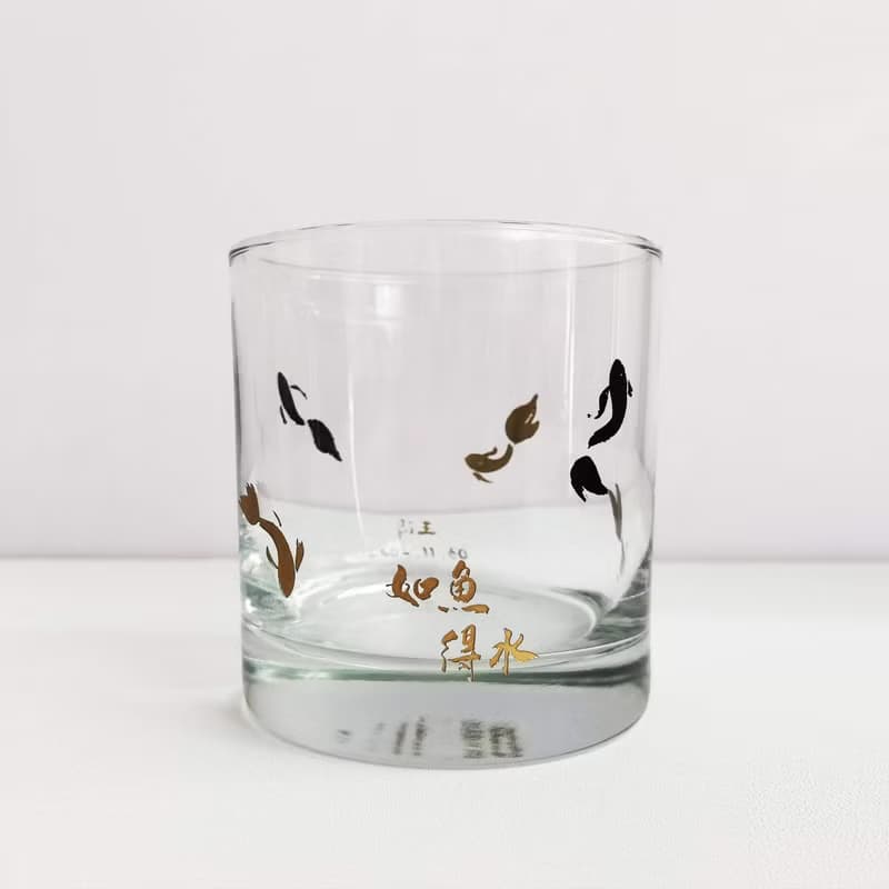 訂製如魚得水威士忌杯 酒杯雕刻 刻名 結婚,退休,生日,升職禮物