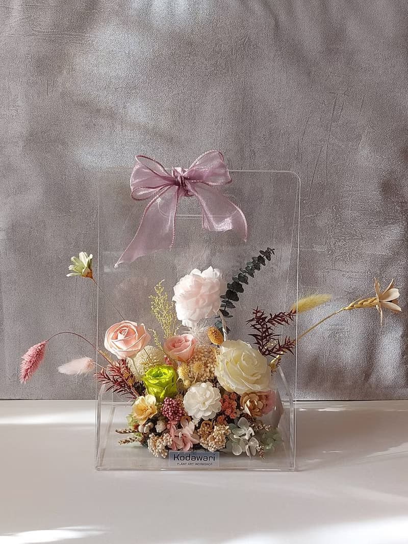 春之慶典 永生花壓克力花盒 開幕花禮 祝賀花禮 情人節.母親節