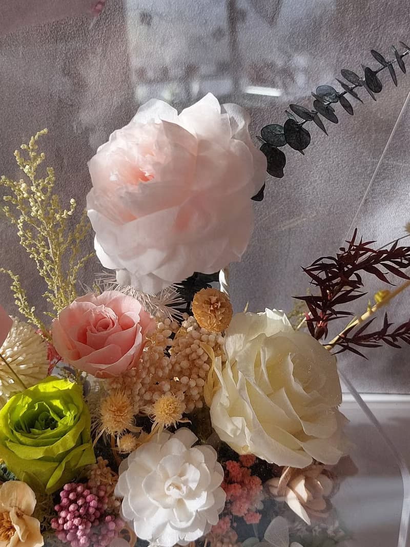 春之慶典 永生花壓克力花盒 開幕花禮 祝賀花禮 情人節.母親節