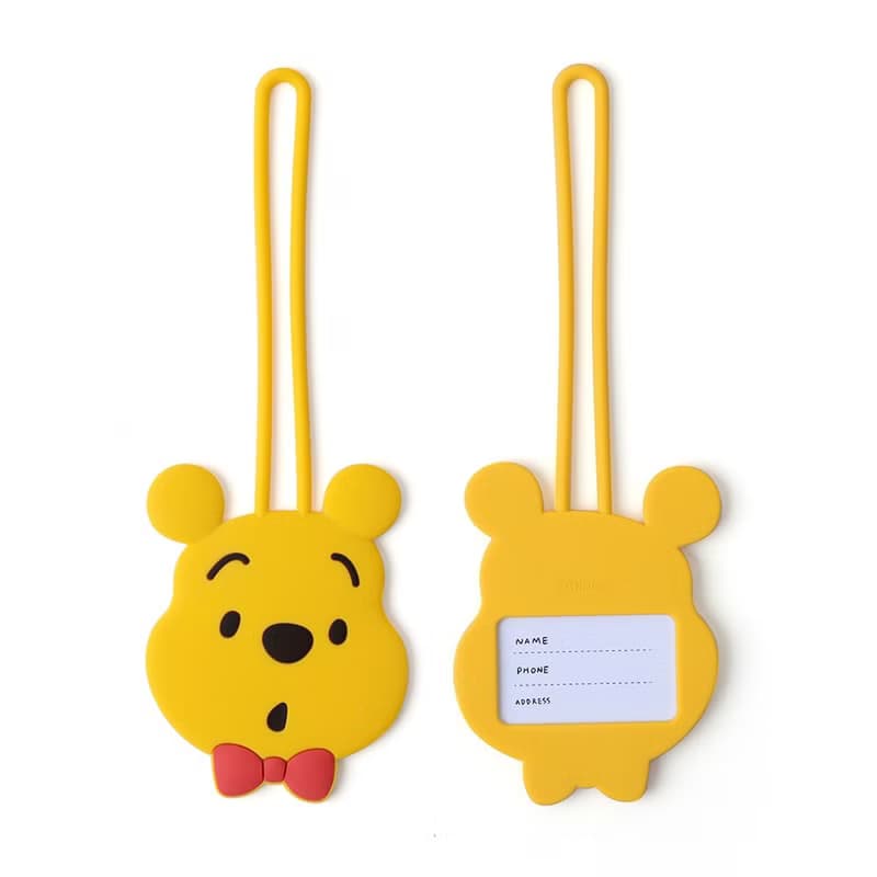 迪士尼小熊維尼矽膠行李吊牌-行李箱掛牌 綁帶 旅行配件