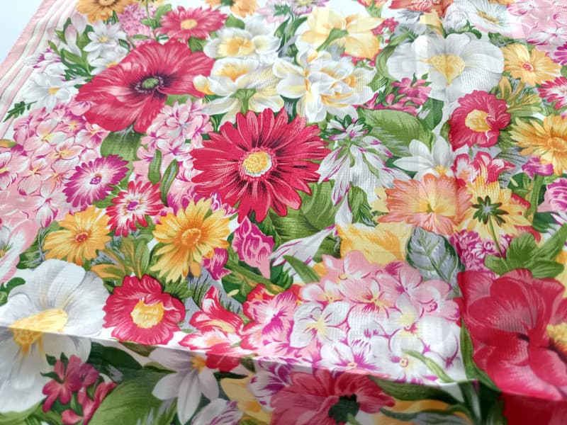 YvesSaintLaurent Vintage Scarf Floral 22 x 21.5 inches.