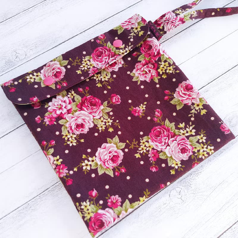 點點玫瑰 袋蓋提繩版 環保食物袋 美國食品級認證防水內裡