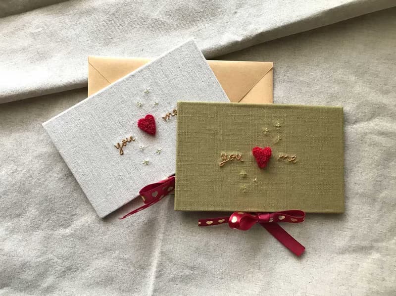 You & Me 你和我 情人節 手工卡片 Valentine's Day Card  橄欖綠