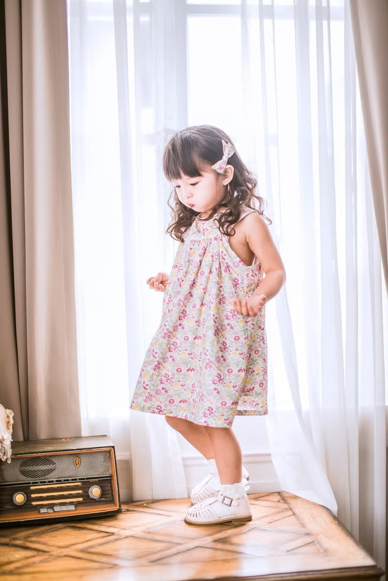 英國LIBERTY FABRICS蝴蝶結手工兒童髮夾1組2入-Grace Emily Bell