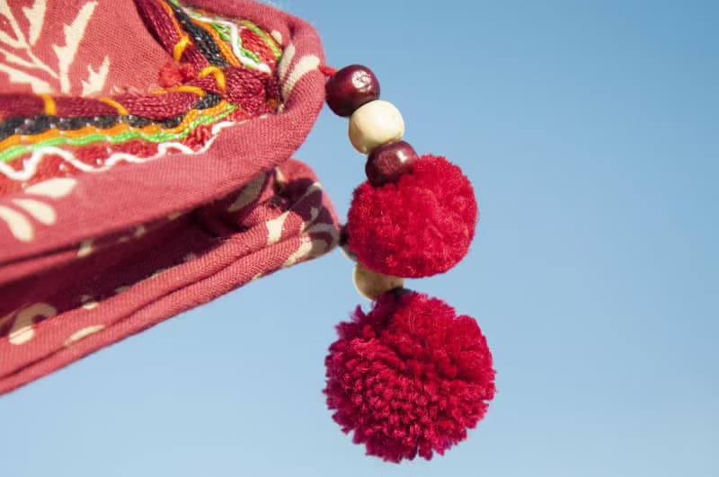 手工刺繡斜背包 民族風包 側背包 肩背包 手工包 刺繡包-沙漠花朵