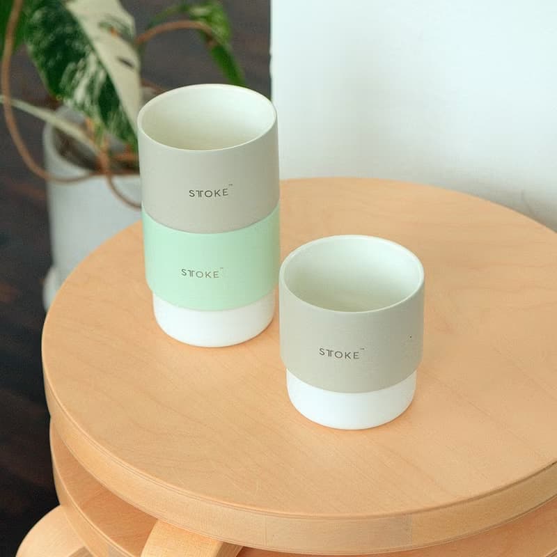 【STTOKE】Swirl Home 精品陶瓷咖啡杯 2入/組 ( 7oz / 多色 )