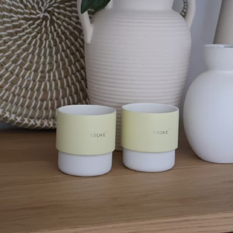 【STTOKE】Swirl Home 精品陶瓷咖啡杯 2入/組 ( 7oz / 多色 )
