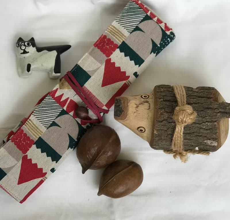 聖誕鈴聲-Weimoms微茫布創 筆袋、筷套、環保、布捲 、聖誕禮物