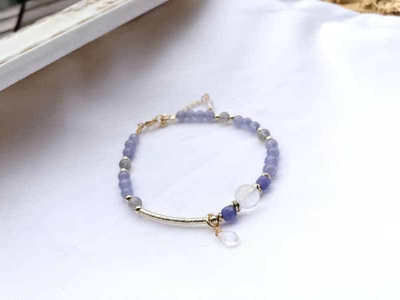 坦桑石 月光石 拉長石/丹泉石手鍊