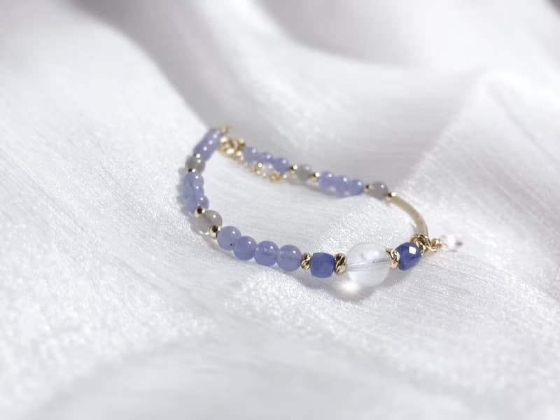 坦桑石 月光石 拉長石/丹泉石手鍊