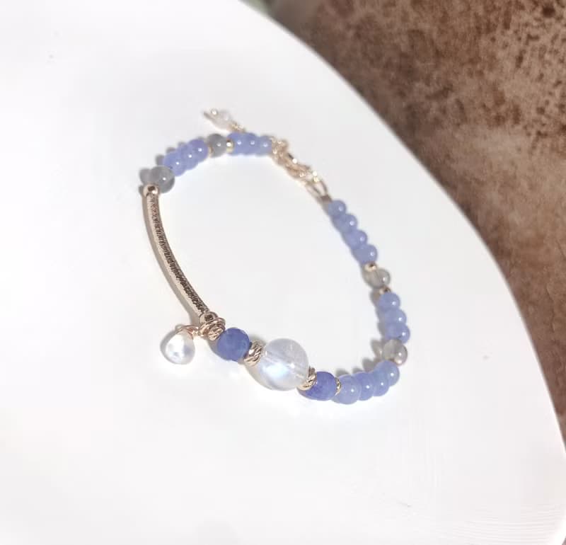 坦桑石 月光石 拉長石/丹泉石手鍊