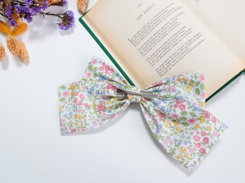 英國LIBERTY FABRICS法式優雅大蝴蝶結髮飾 - Mamie (粉紅)