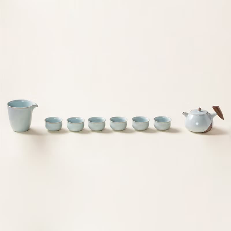 陸寶 汝窯 入木三分 1壺1海6杯 茶具組